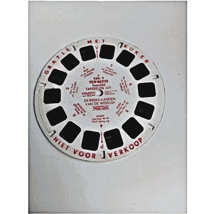retro viewmaster schijfje- de reeks landen v/d wereld/1966, Verzamelen, Retro, Ophalen of Verzenden, Huis en Inrichting