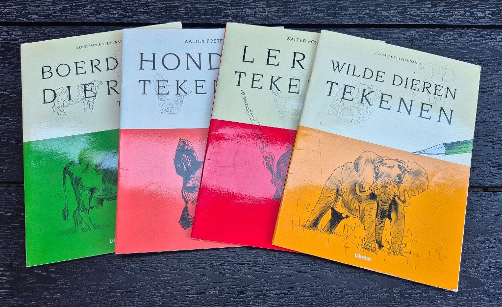 4 boeken - Tekenen, Ophalen of Verzenden, Gebruikt, Boek of Gids