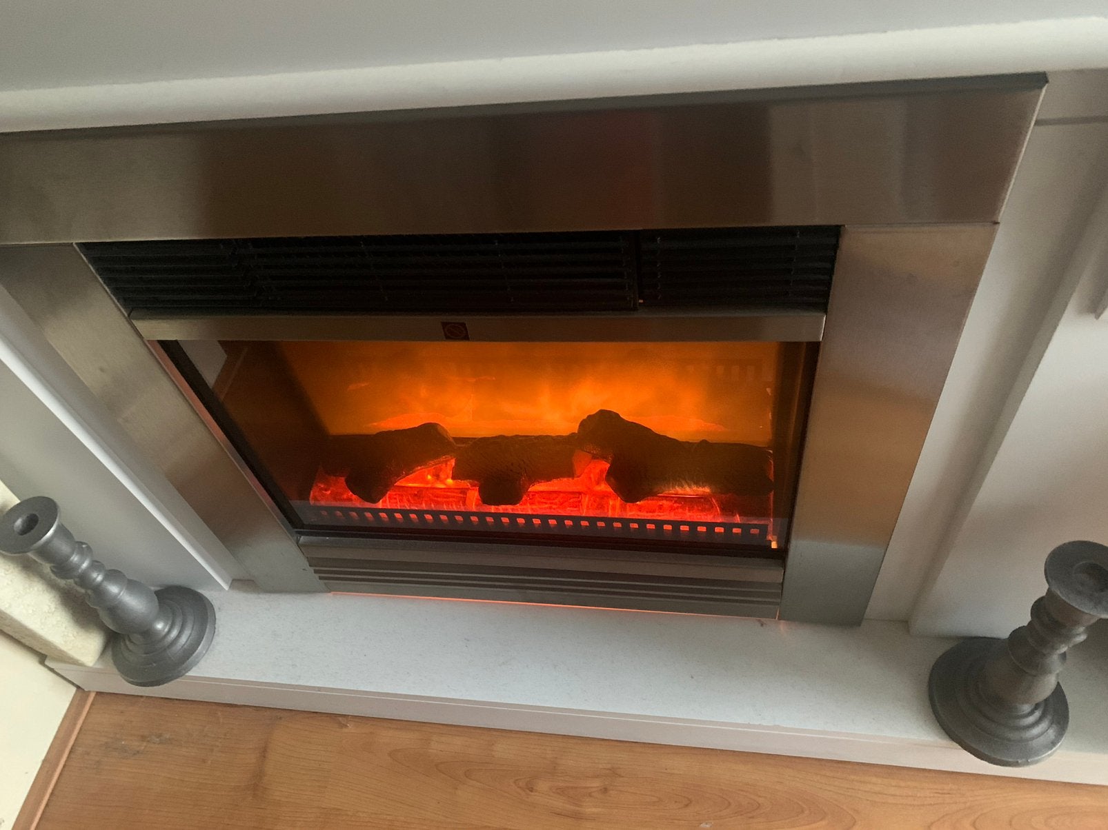 Haard met elektrische kachel, Ophalen of Verzenden, Gebruikt, Vrijstaande haard, Elektrische haard