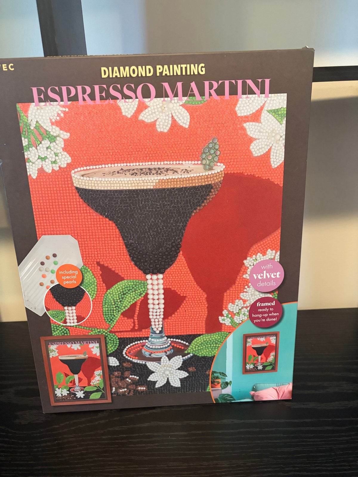 Diamond Painting Espresso Martini + accessoires, Ophalen of Verzenden, Zo goed als nieuw, Overige thema's, Diamond painting