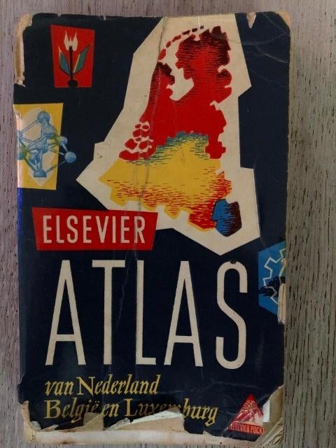 Elsevier atlas van Nederland, België en Luxemburg uit 1960, Overige atlassen, 1800 tot 2000, Nederland, Elsevier