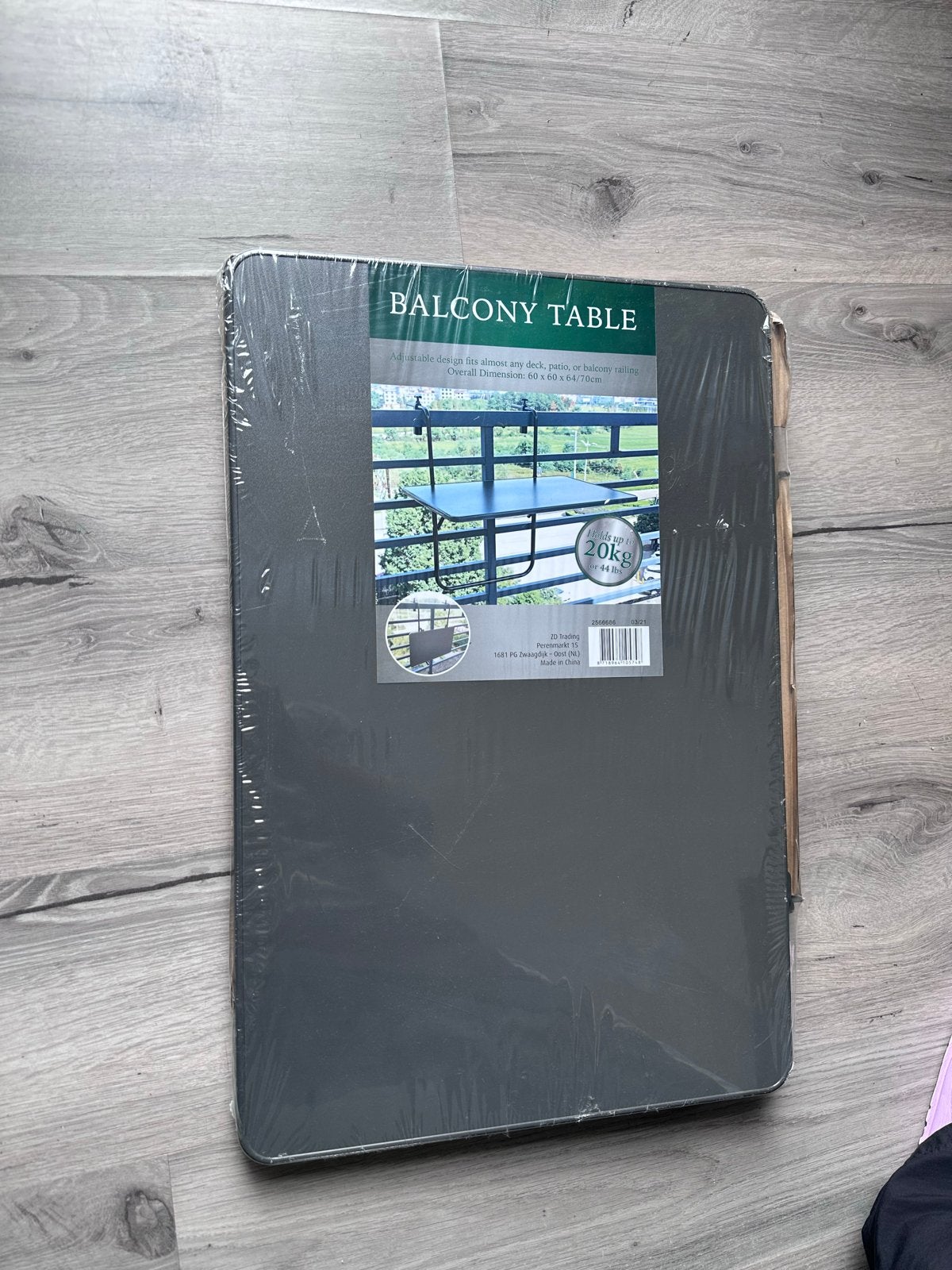 Balkontafel - Verstelbaar & Compact, Tuin en Terras, Ophalen, Nieuw, Vierkant, Metaal