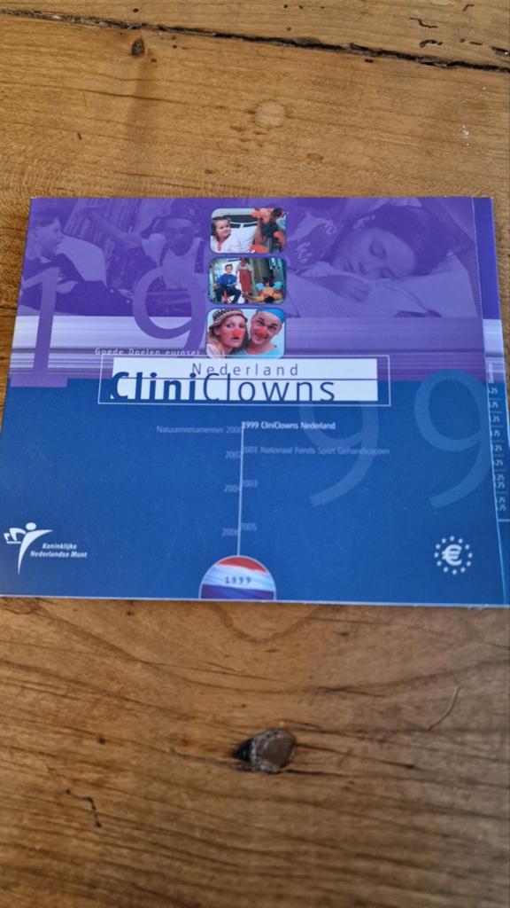 Goede Doelen Euroset 1999 CliniClowns Nederland, Ophalen of Verzenden, Koningin Beatrix, Euro's, Setje
