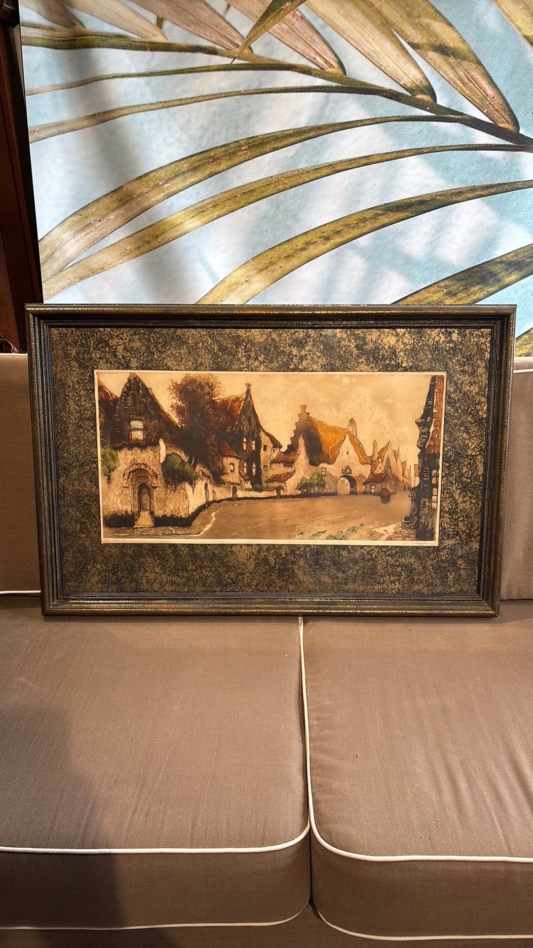 Schilderij kleurenets, Ophalen