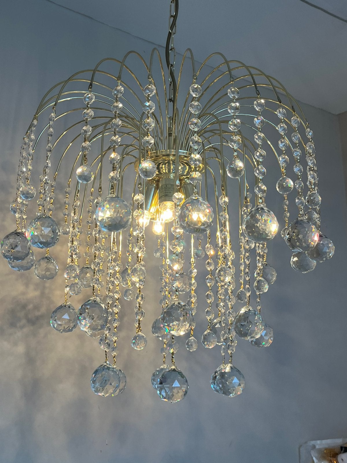 Foto 3 van XL formaat kristallen gemerkt echt swarovski kroonluchter