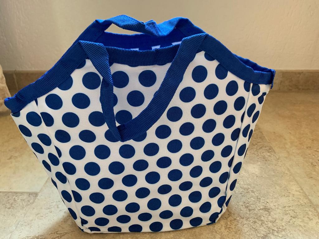 Tas 'Wit/Blauw Gestipt' Nieuw, Ophalen of Verzenden, Nieuw, Blauw, Handtas