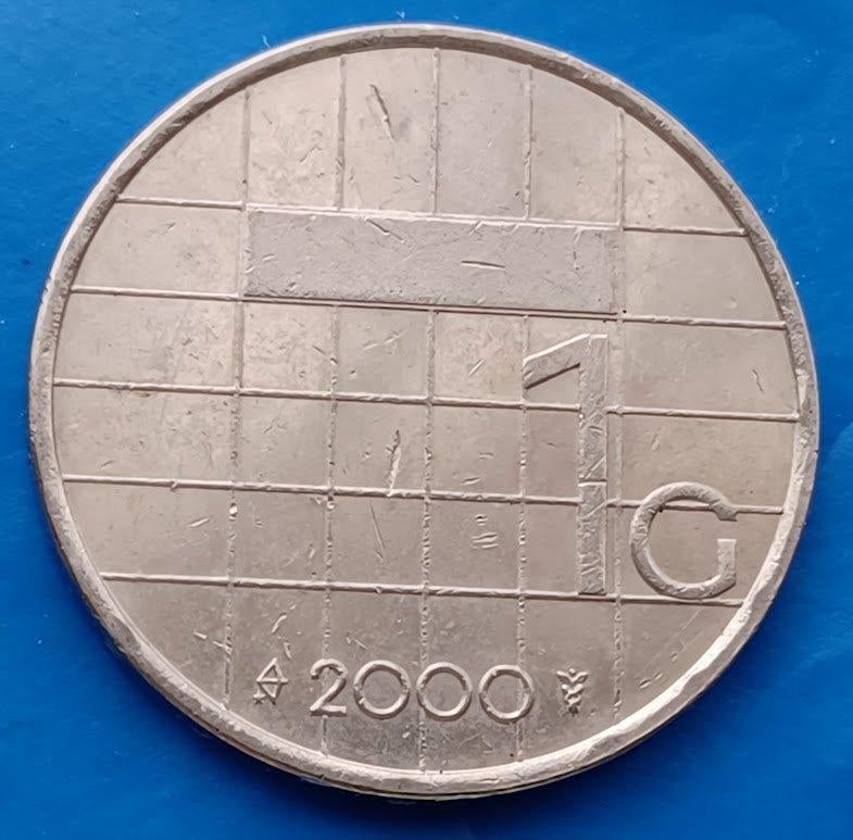 1 gulden 2000 - Beatrix, Postzegels en Munten, Munten | Nederland, Verzenden, Koningin Beatrix, 1 gulden, Losse munt