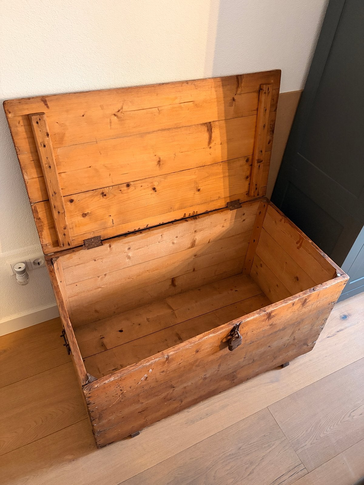 Houten kist 100x50x50 cm - Vintage opbergkist, Ophalen, 50 – 75, Gebruikt, 100 tot 150 cm