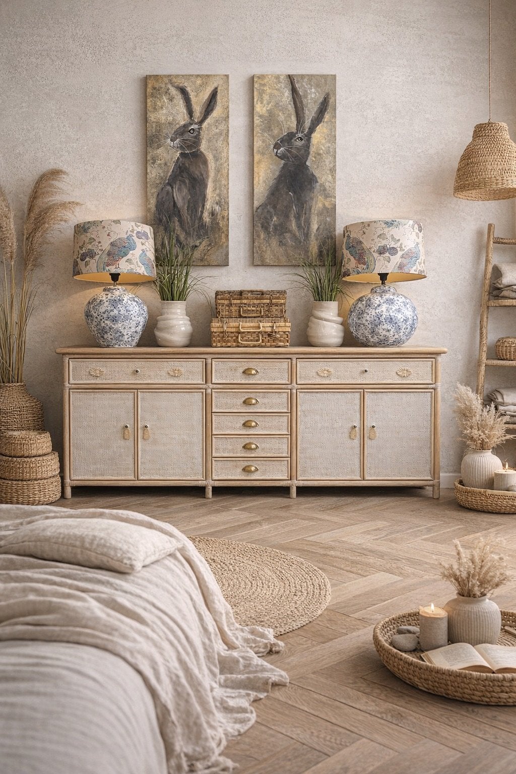 Bamboe dressoir ladekast commode rotan linnenkast meidenkast, Ophalen, 150 tot 200 cm, Zo goed als nieuw, Nvt