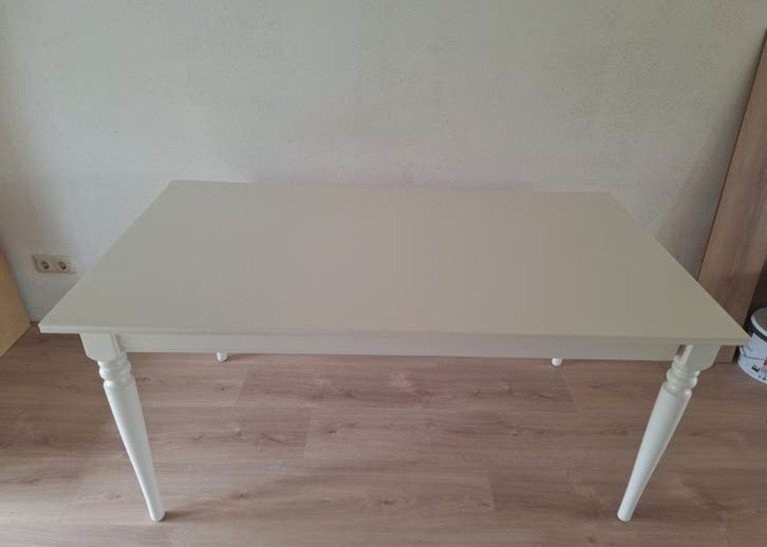 Uitschuifbare eettafel met 4 stoelen, Huis en Inrichting, Tafels | Eettafels, Ophalen, Zo goed als nieuw