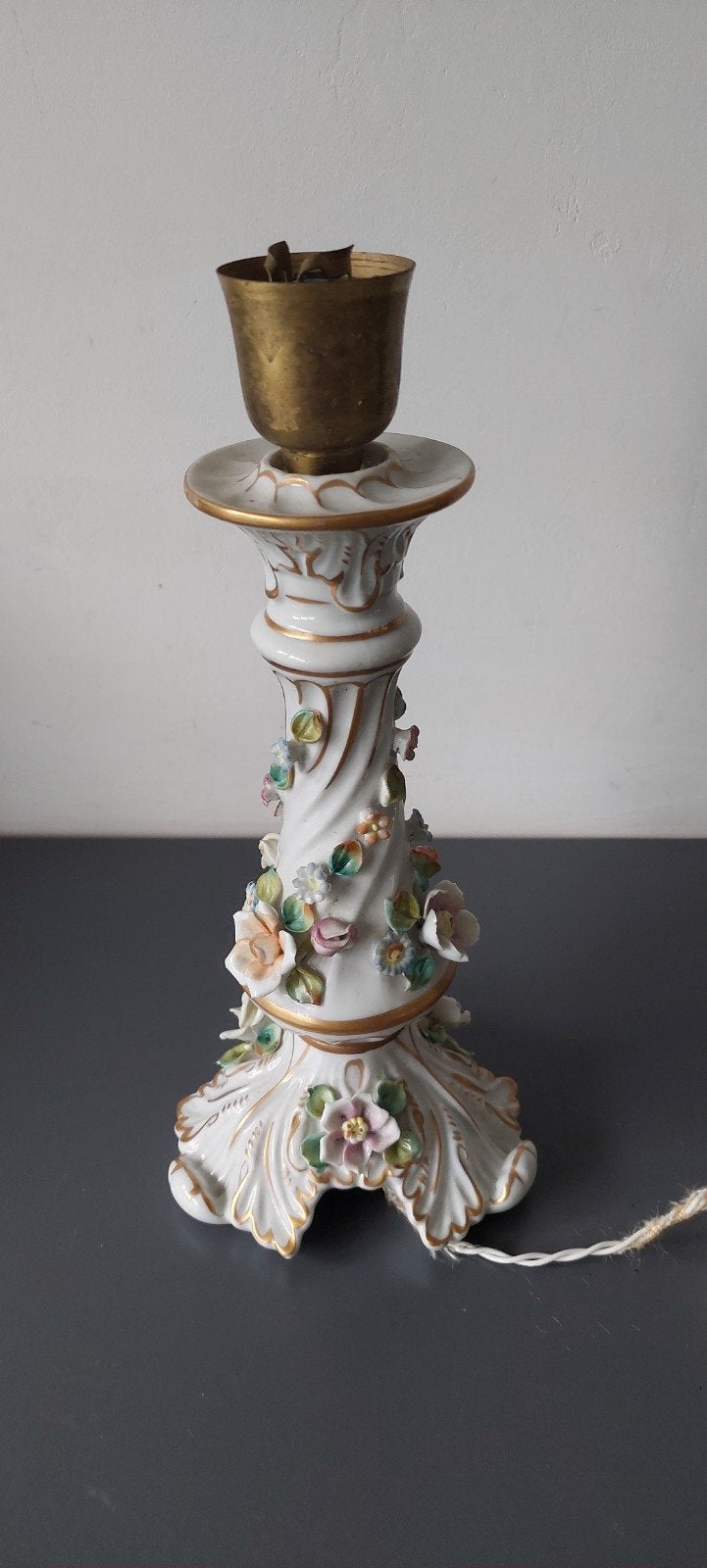 Tafellamppoot in barokstijl Capodimonte., Ophalen of Verzenden, Keramiek of Aardewerk