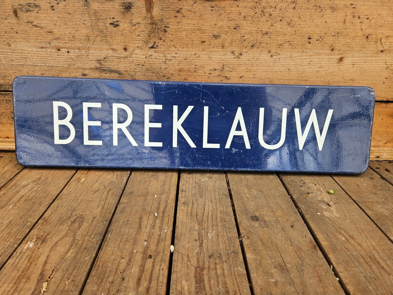 Oud Straatnaam bord 60x15, Ophalen of Verzenden