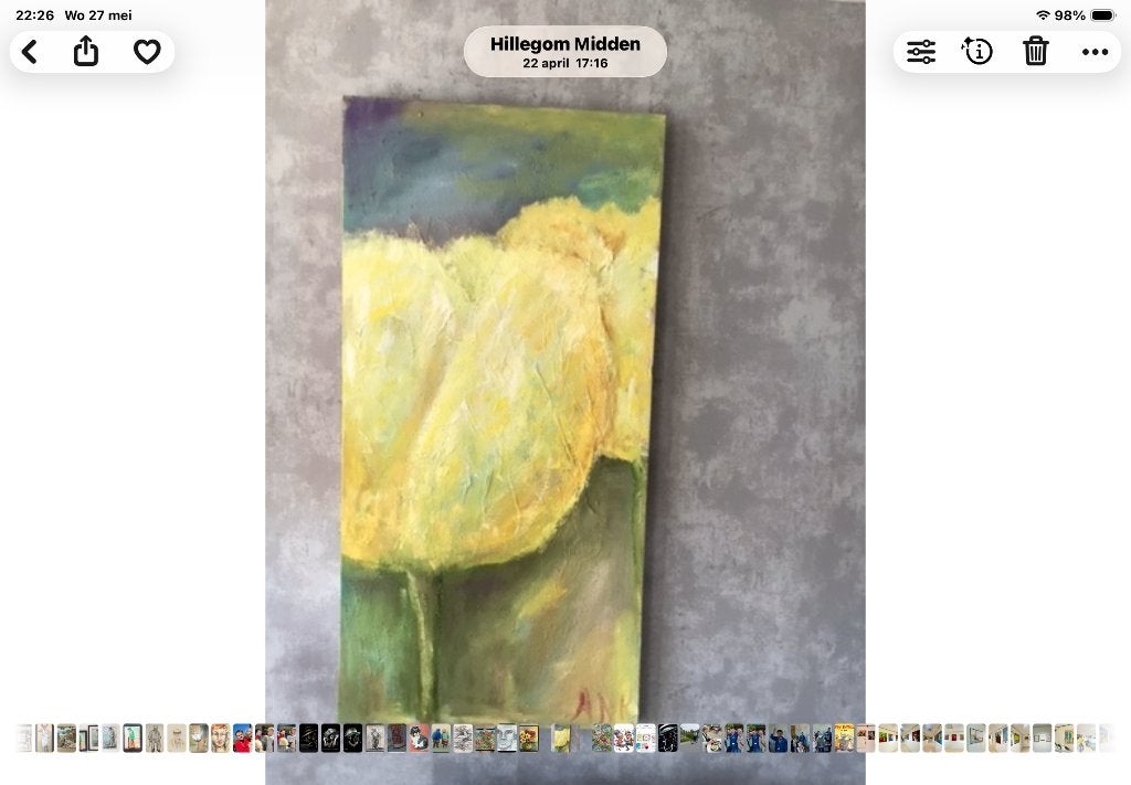 Tulpen impressie olieverf, Ophalen