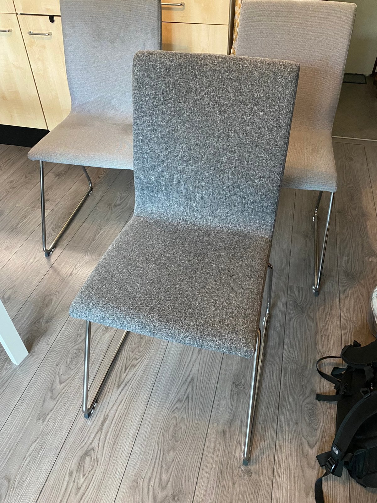 3 Volfgang stoelen (ophalen 23-25 juli), Huis en Inrichting, Stoelen, Ophalen, Gebruikt, Drie, Stof