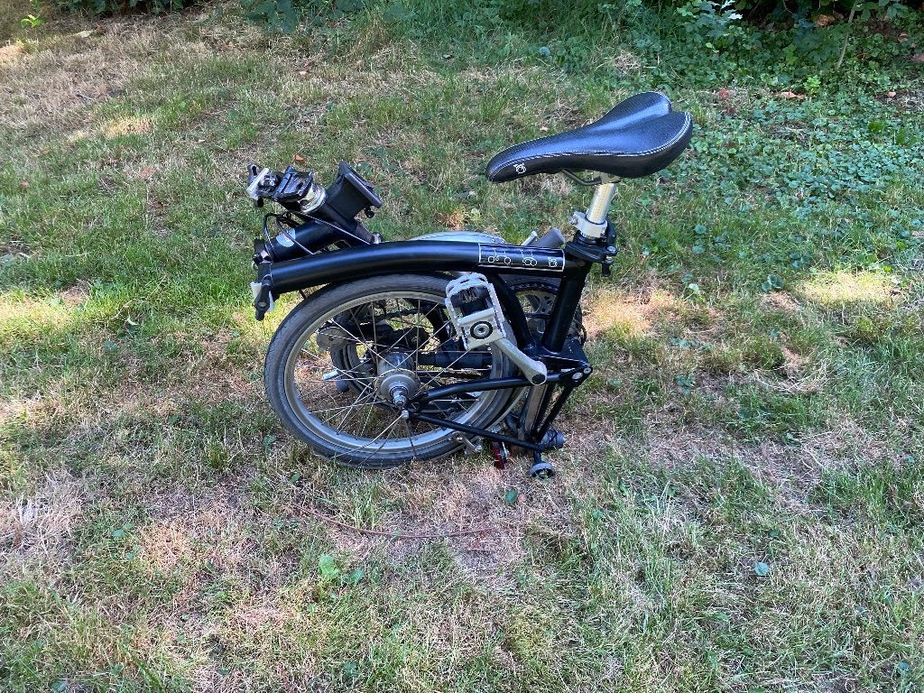 Brompton vouwfiets met telescopisch zadelpen., Fietsen en Brommers, Gebruikt, Brompton, 16 tot 18 inch, Versnellingen