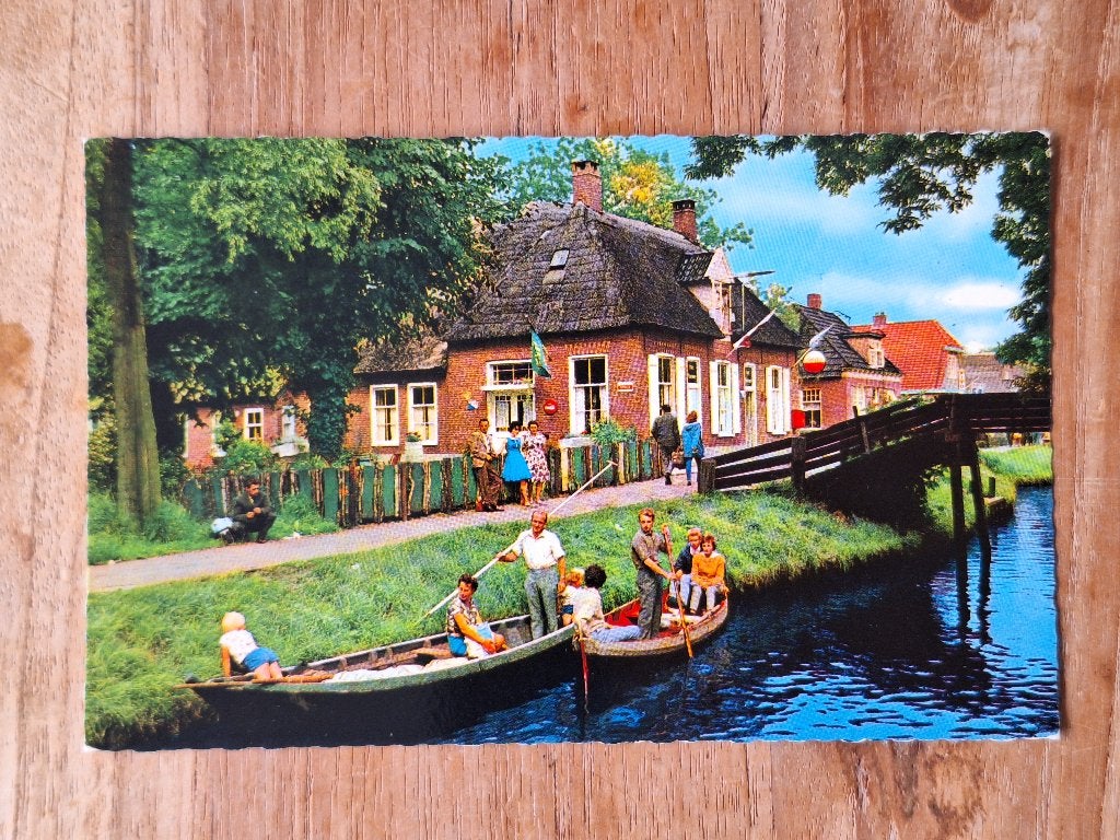ak Giethoorn Fanfare hotel café restaurant, Ophalen of Verzenden, 1980 tot heden, Gelopen, Overijssel