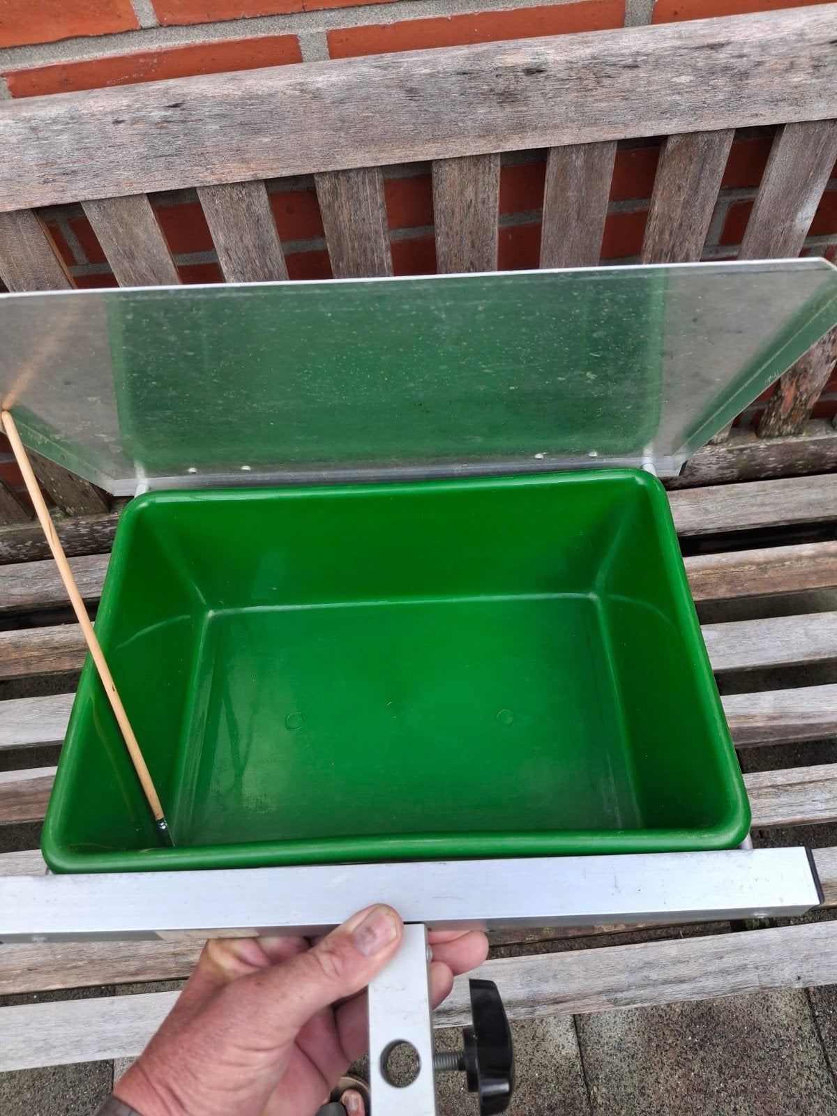 Aasbak met deksel 24 x 34 cm geschikt voor 16 mm poten, Ophalen of Verzenden, Overige typen