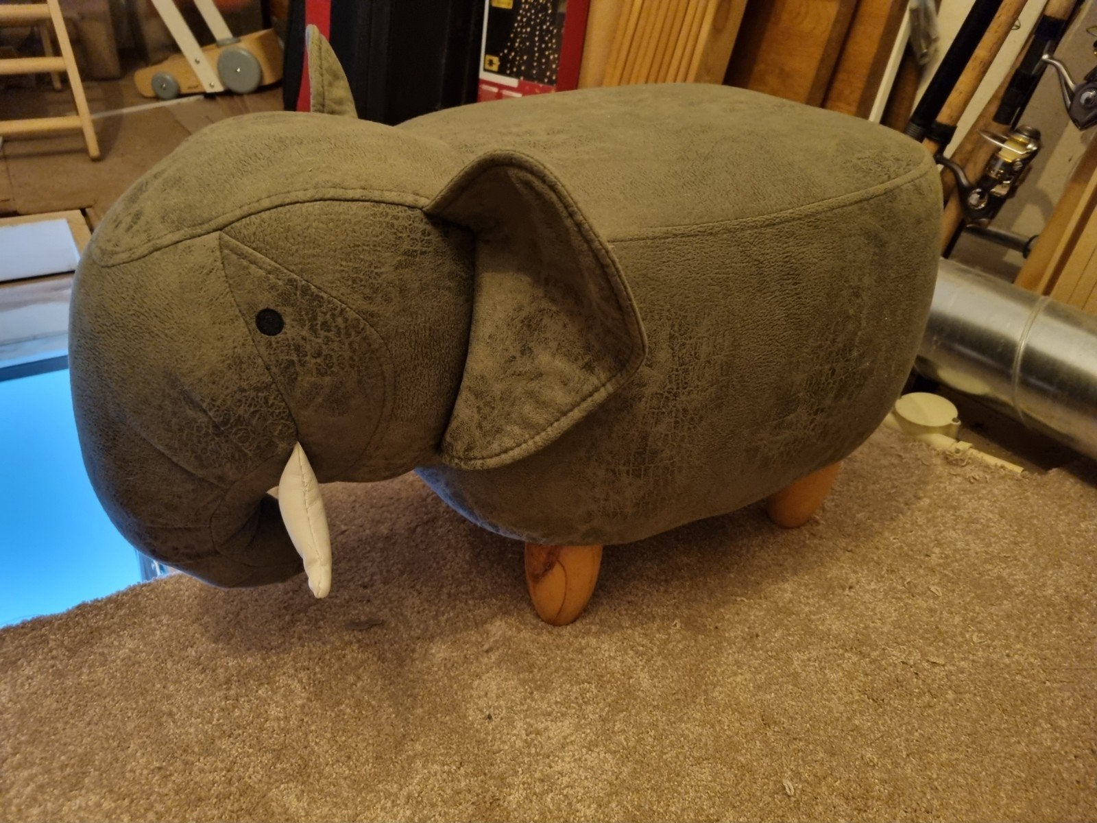 Kwantum kruk olifant, Ophalen, Minder dan 50 cm, Kinderkruk, 50 tot 75 cm