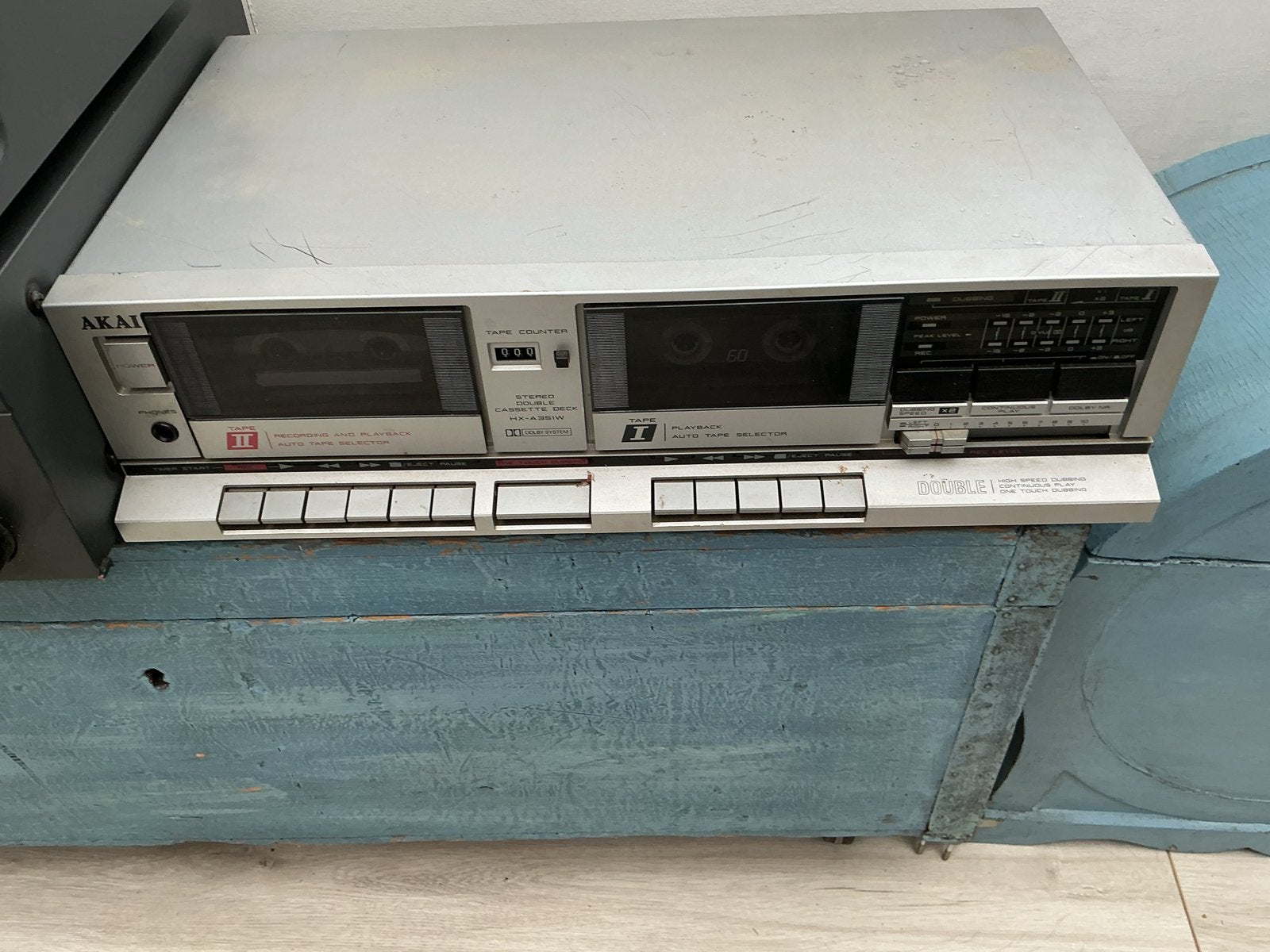 Akai Cassettedeck - Dubbel Cassettedeck met Tape Counter, Ophalen of Verzenden, Dubbel, Akai, Tape counter