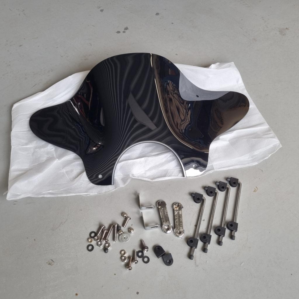 Motor windscherm glans zwart 735x435mm incl. montageset, Motoren, Accessoires | Overige, Ophalen of Verzenden, Nieuw