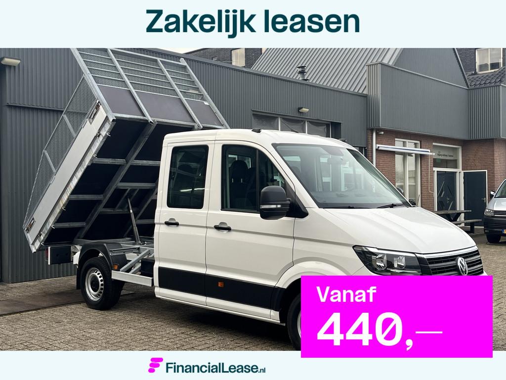 Volkswagen Crafter 35 2.0 TDI DC 140pk Kipper Openlaadbak Ai, Stof, Gebruikt, 4 cilinders, Volkswagen