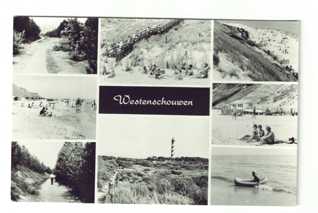 Westerschouwen - 8-luik o.a. lange trap - 1969 (pst.st.Goes), Verzamelen, Ophalen of Verzenden, 1960 tot 1980, Gelopen, Zeeland
