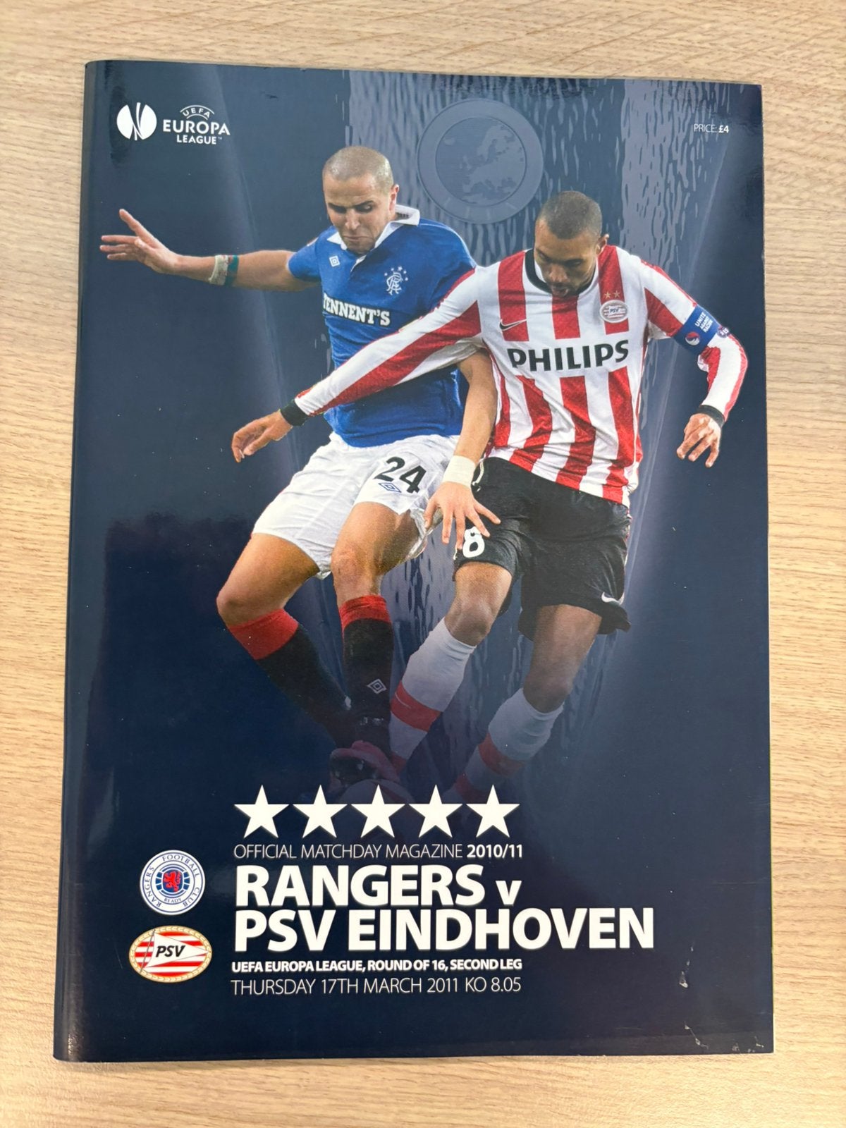 Rangers - PSV Eindhoven, Verzamelen, Ophalen of Verzenden, Zo goed als nieuw, PSV, Boek of Tijdschrift