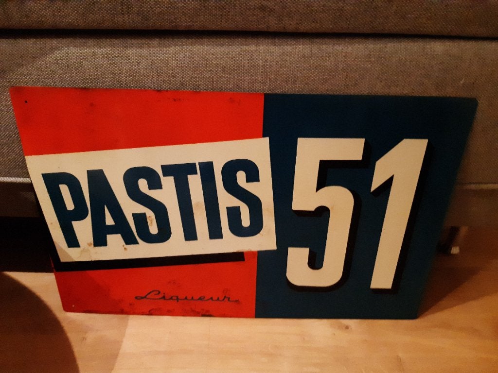Vintage reclamebord Pastis 51, Ophalen of Verzenden