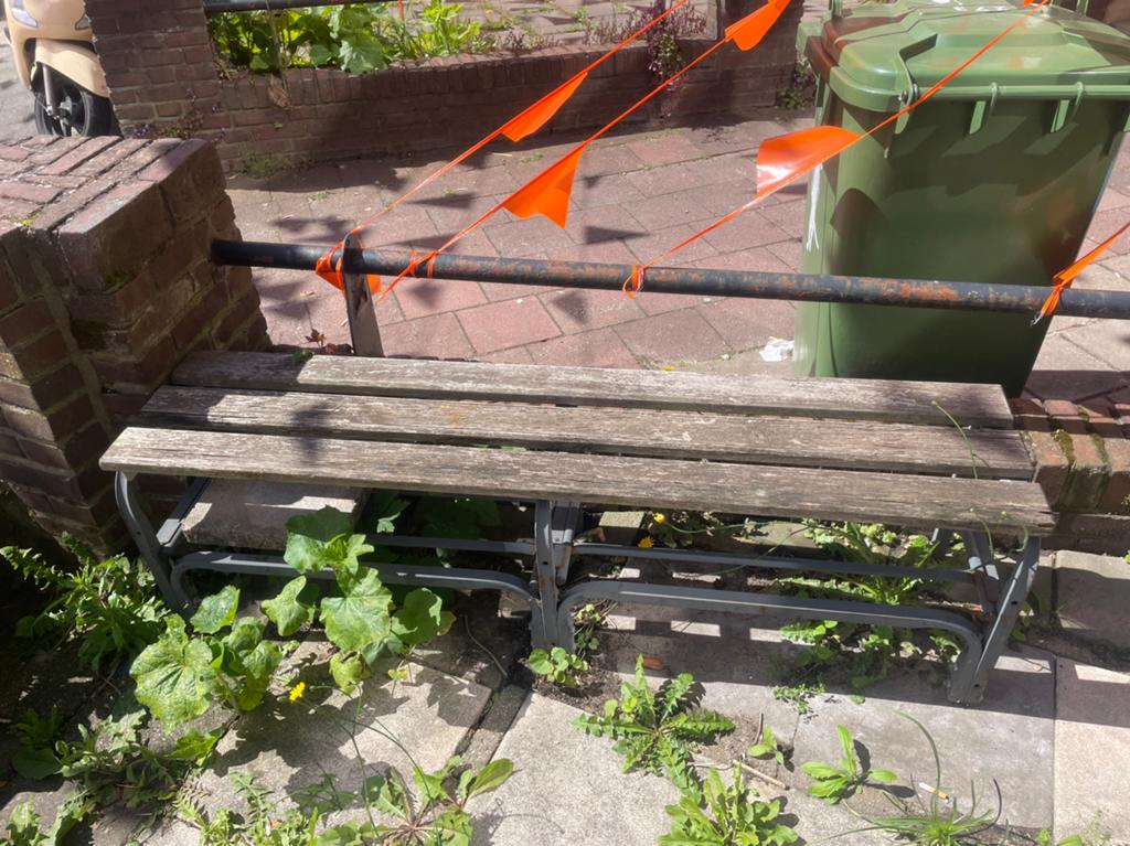 Tuinbankje, Ophalen, Gebruikt, Hout