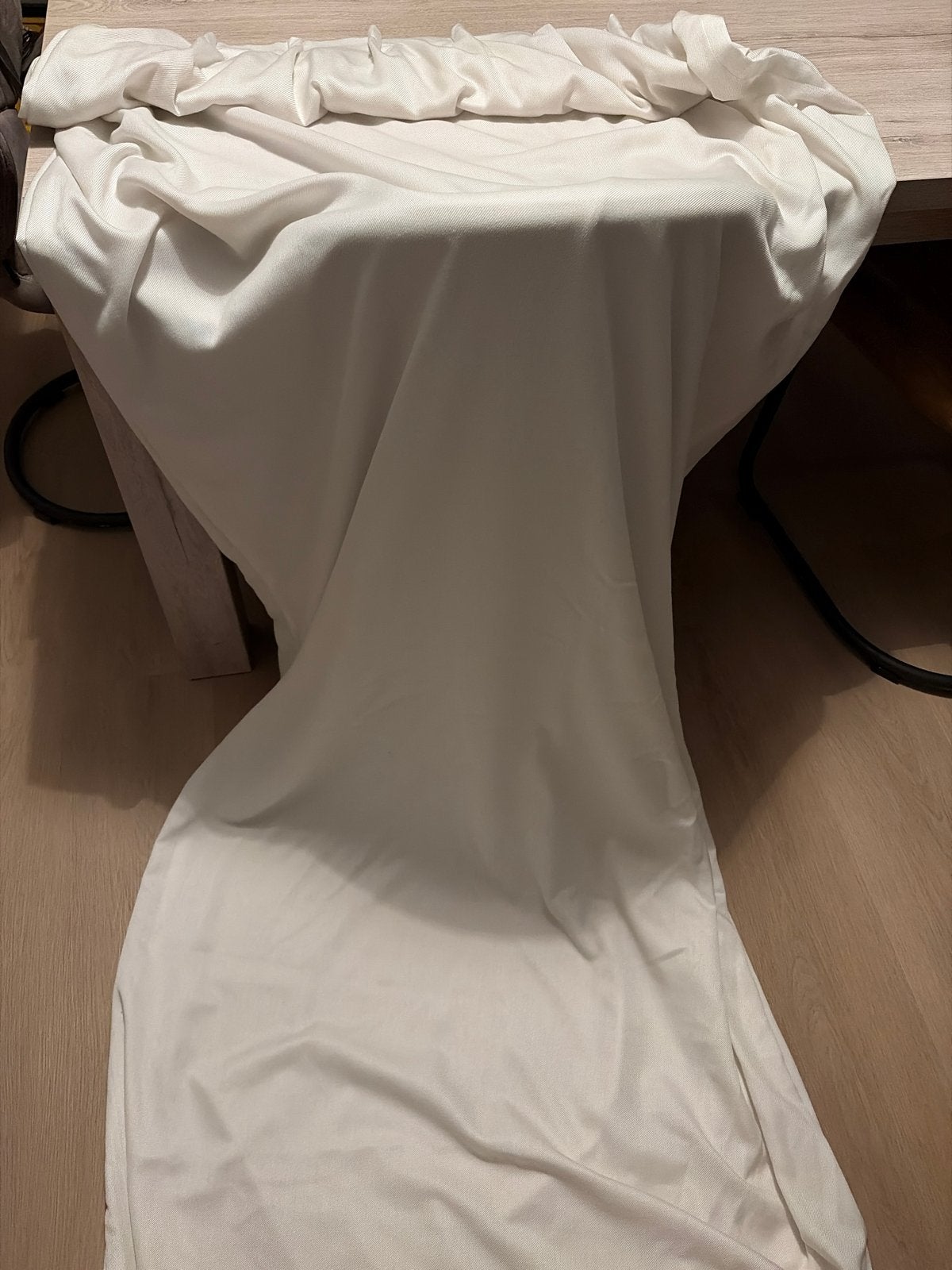 Witte gordijnen - 2 stuks (240x150 cm), Gebruikt, Wit, Ophalen of Verzenden, Lichtdoorlatend