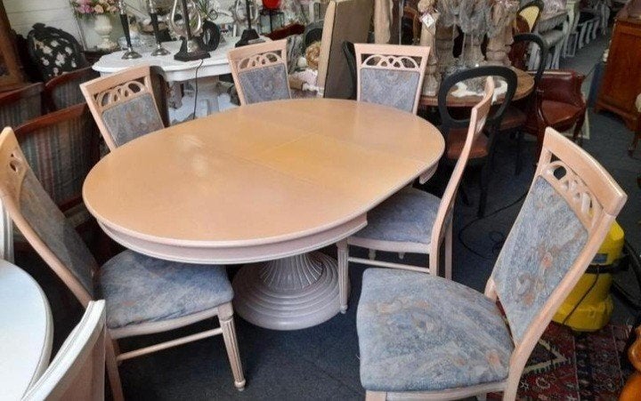 6 persoons eethoek met uit trek eet tafel, Ophalen