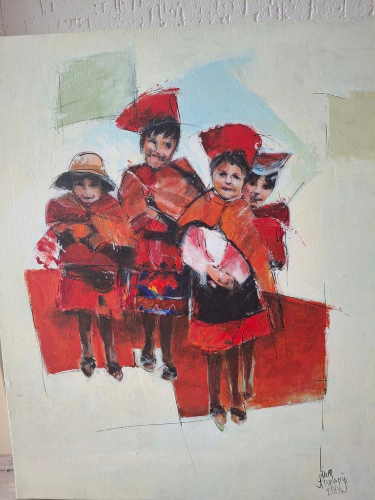 Schilderij van Hongaarse schilder, Antiek en Kunst, Ophalen of Verzenden
