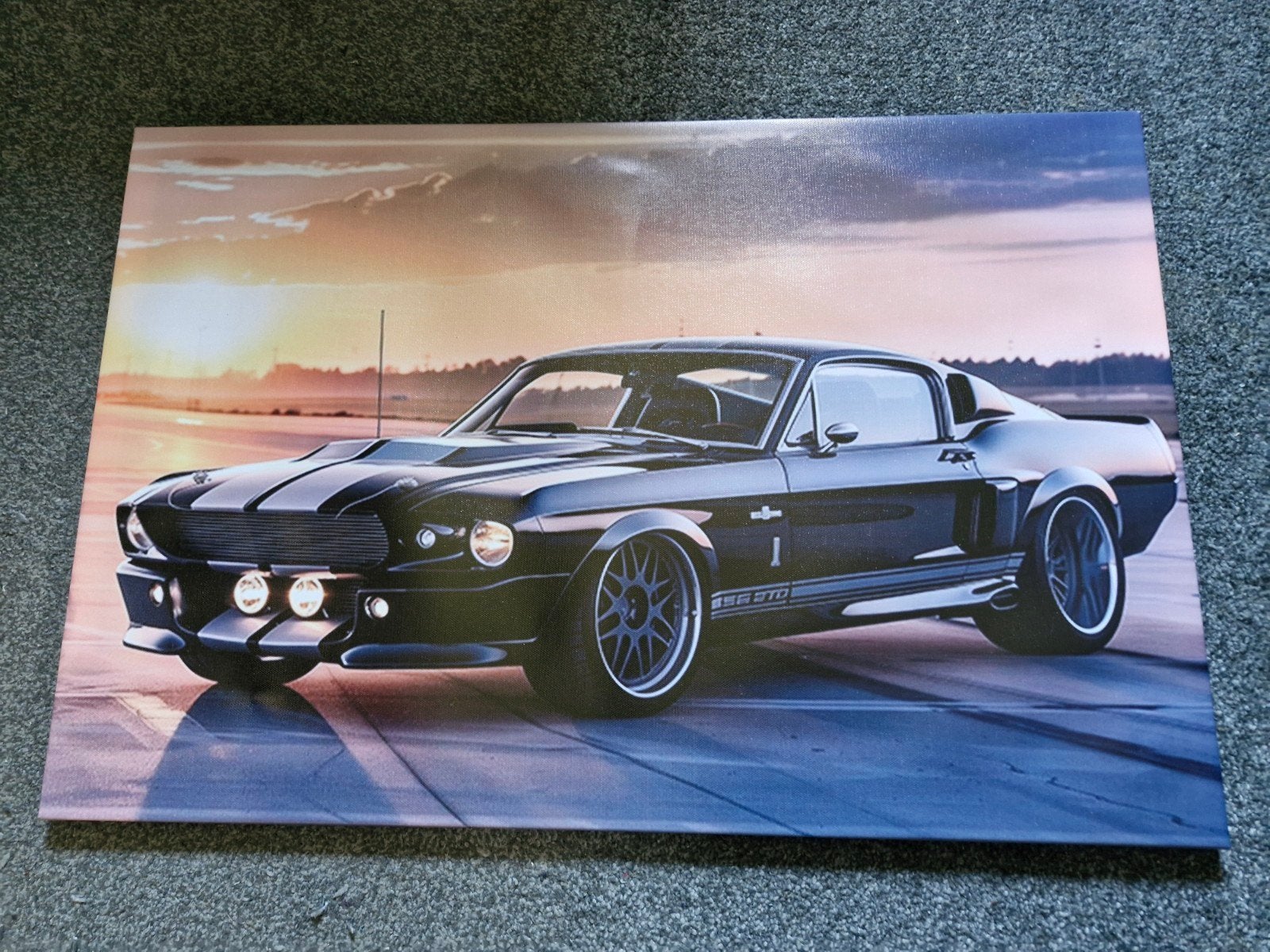 Mustang op canvas, Ophalen, Zo goed als nieuw, Schilderij, Minder dan 50 cm