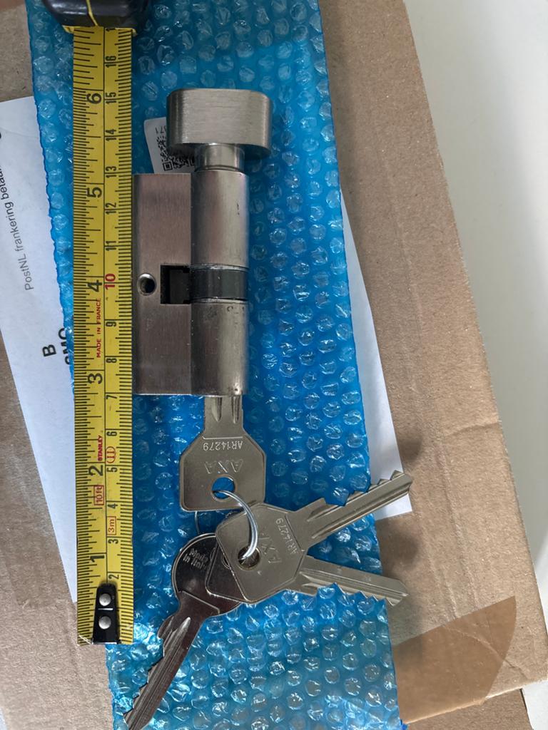 AXA Cilinderslot met knop 30/30mm SKG2, Ophalen of Verzenden, Gebruikt, Overige materialen, Slot
