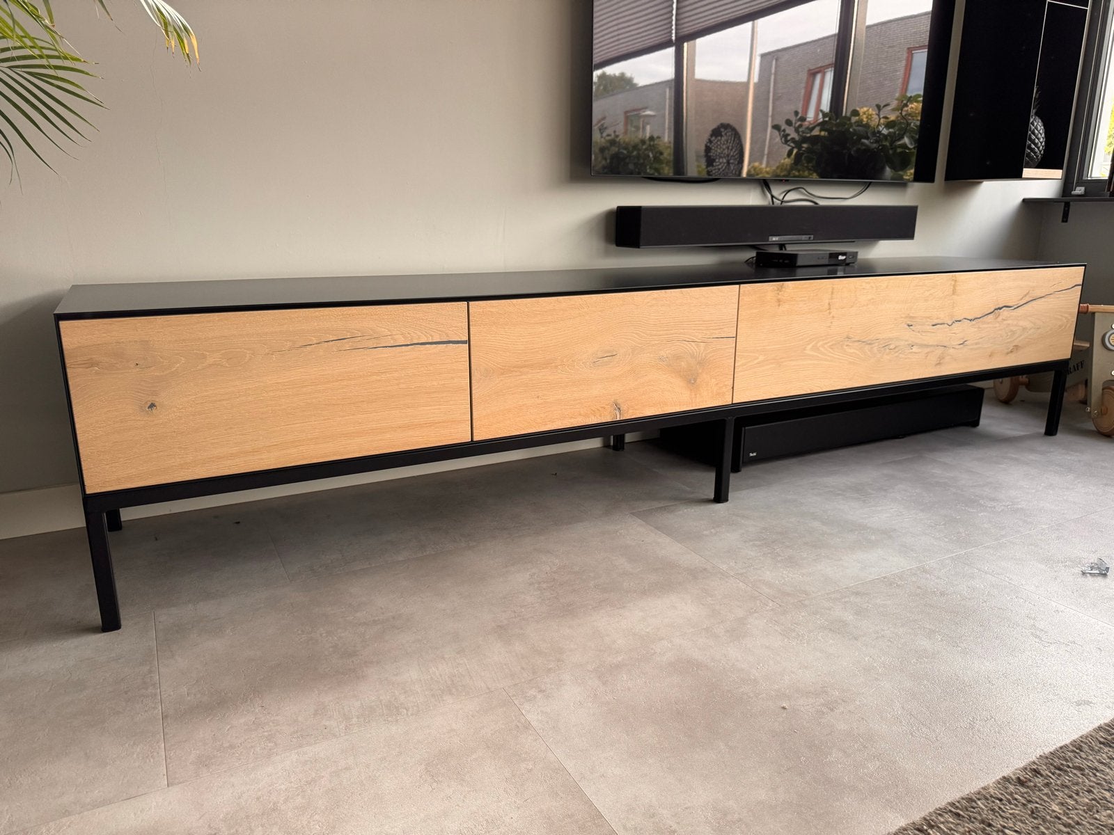 Mintjens Brooklyn TV dressoir (kan ook opgehangen worden!), Ophalen, 150 tot 200 cm, Eikenhout, Zo goed als nieuw