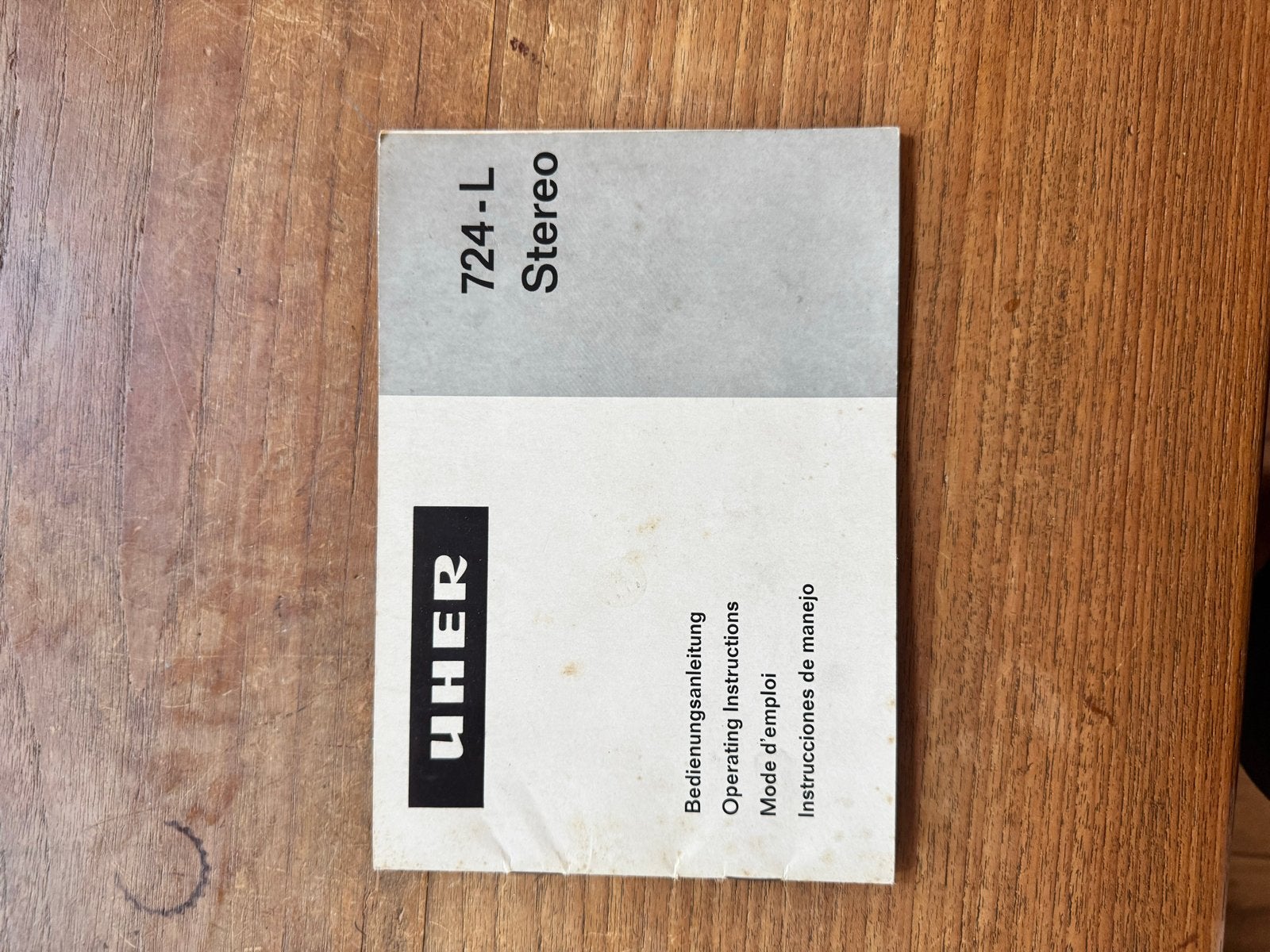 UHER 724-L Stereo Bedienungsanleitung - Vintage Handleiding, Ophalen, Gebruikt, Overige kabels