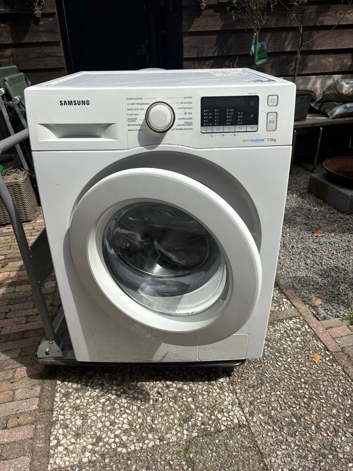 Samsung EcoBubble 7kg Wasmachine - Gebruikt, kan nog ronde m, Ophalen, Gebruikt, Voorlader, 85 tot 90 cm