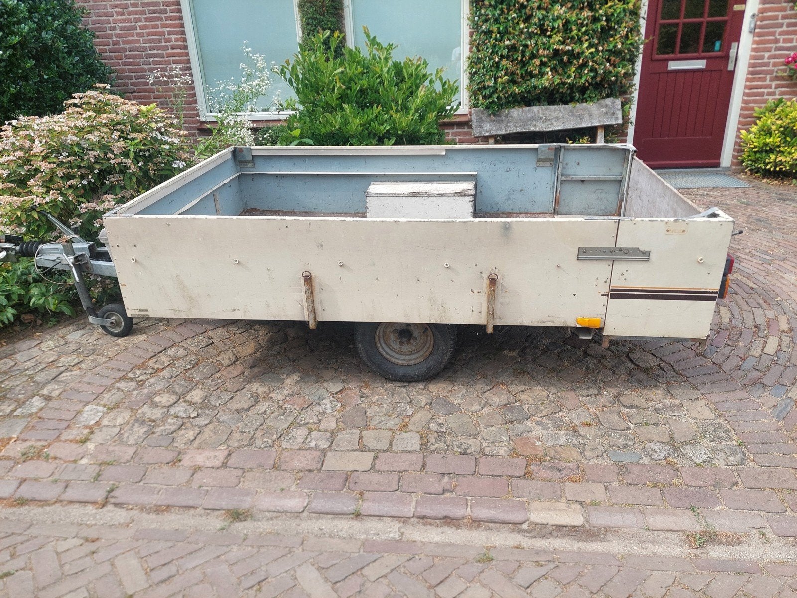 Aanhanger (oude vouwwagen) voor offroad motoren, Ophalen of Verzenden, Gebruikt