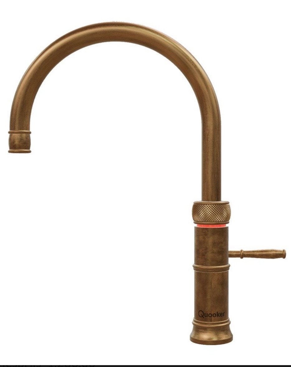 Quooker Classic Fusion Round Kraan - Messing Patina, Overige typen, Goud, Nieuw, Ophalen of Verzenden