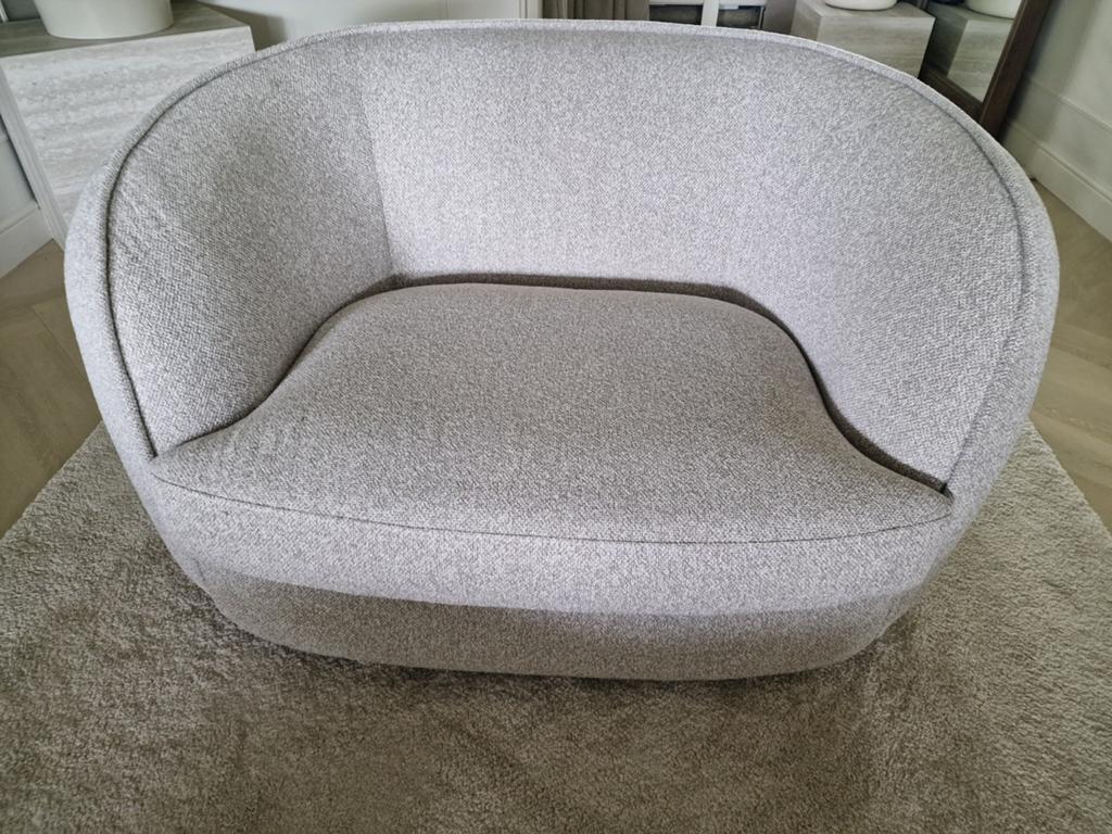 draaibare loveseat creme beige grijs, Ophalen, Zo goed als nieuw