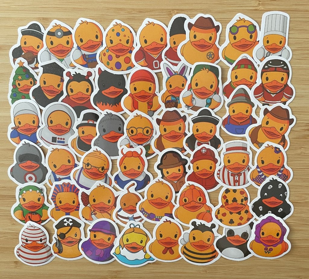 Eendjes badeendjes stickers, Verzenden, Nieuw, Meerdere stickers
