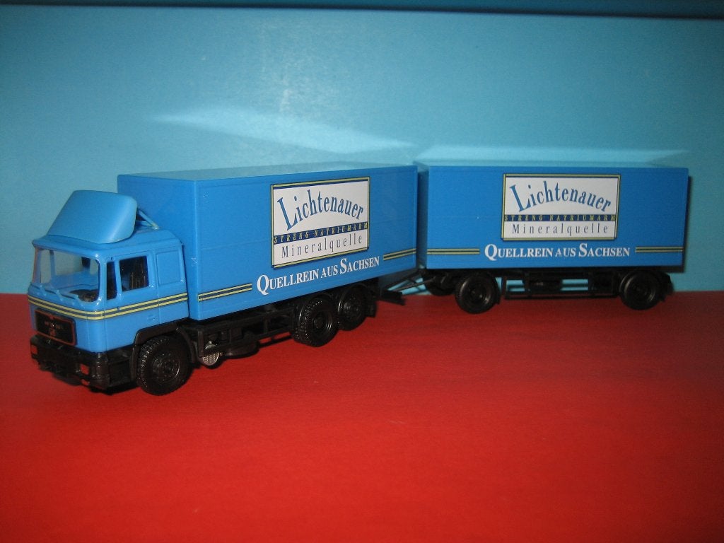 Lichtenauer  MAN combi  Herpa, Ophalen of Verzenden, Zo goed als nieuw, Bus of Vrachtwagen, Herpa