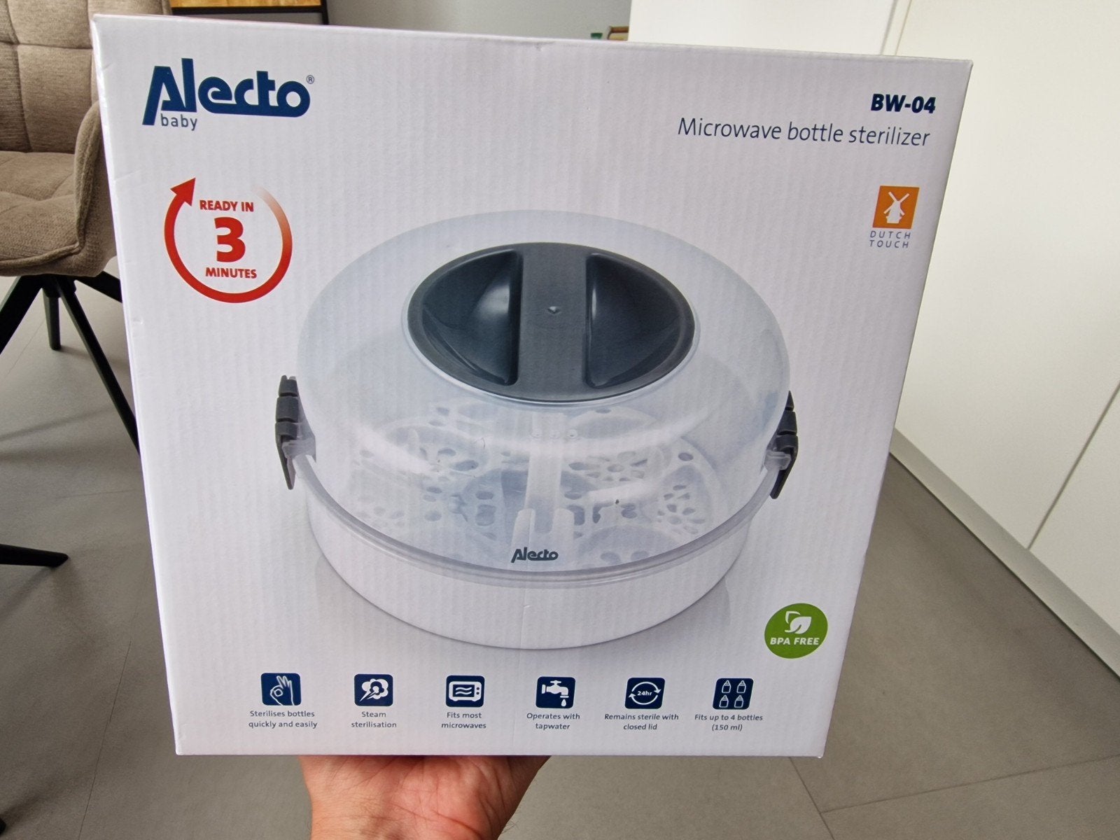 Alecto Baby BW-04 Magnetron Sterilisator, Ophalen, Alecto, Sterilisator, Zo goed als nieuw