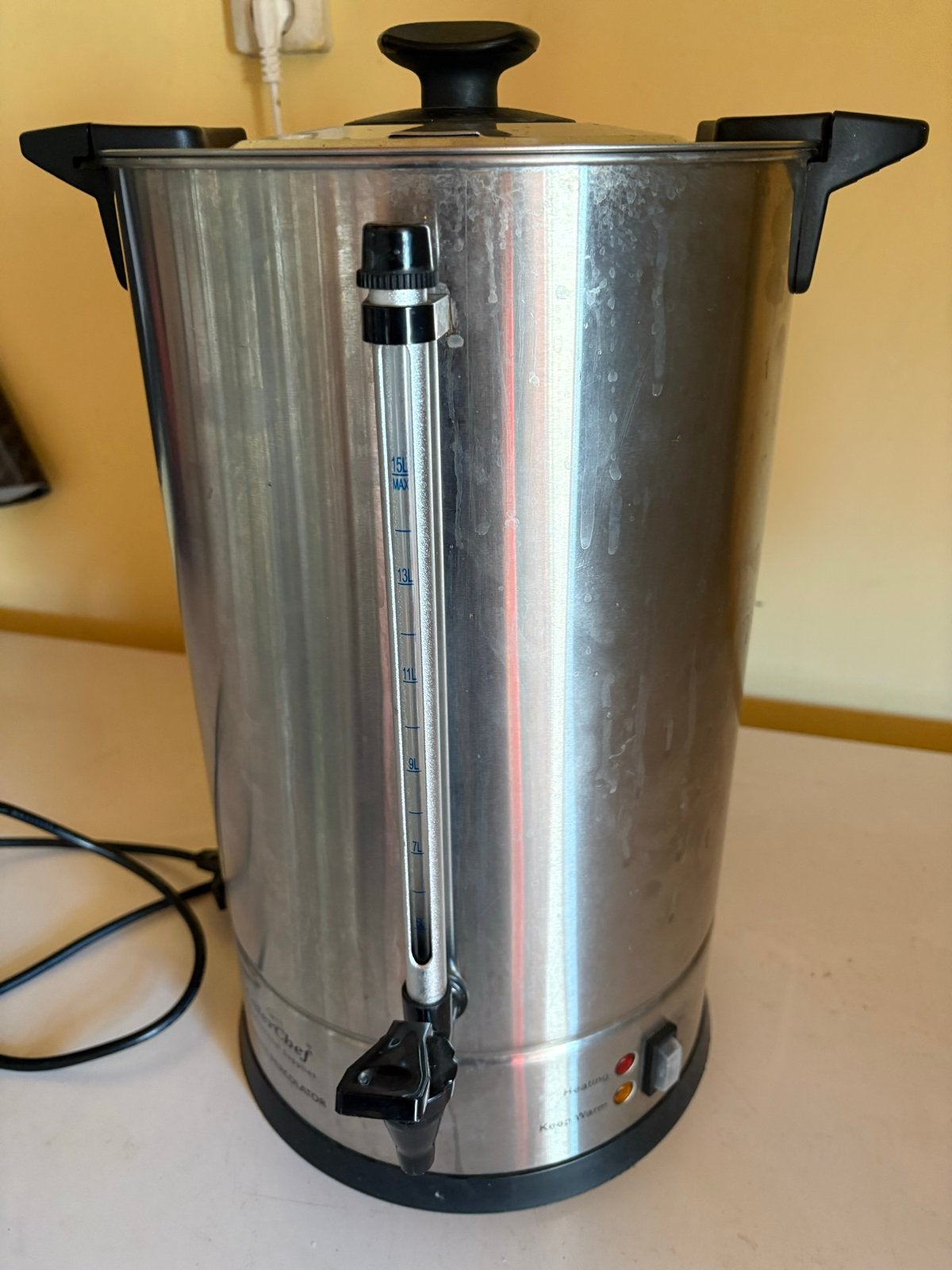 CaterChef Koffie percolator - RVS - 15 liter, Ophalen, Gebruikt, Overige modellen, 10 kopjes of meer