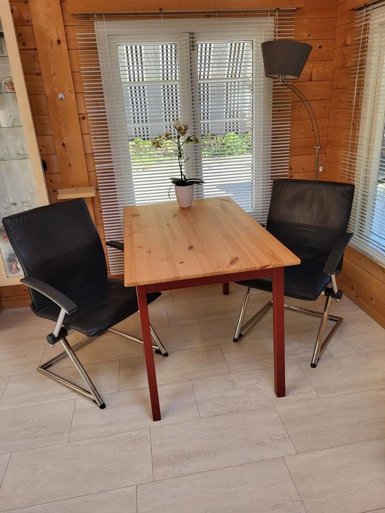 Eethoek, twee personen, Ophalen of Verzenden, Gebruikt, Rechthoekig, 50 tot 100 cm