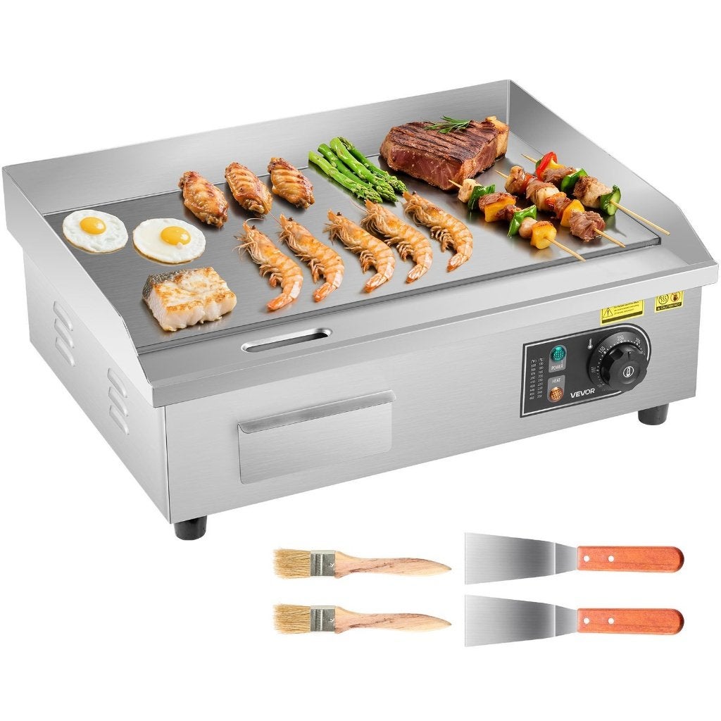 VEVOR Elektrische Bakplaat 535 x 300 mm 3200W, Ophalen of Verzenden, Nieuw, Tafelgrill