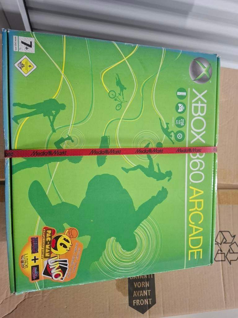 Xbox 360 Arcade met Pac-Man en UNO games, Spelcomputers en Games, Spelcomputers | Xbox 360, Ophalen of Verzenden, Zonder controller