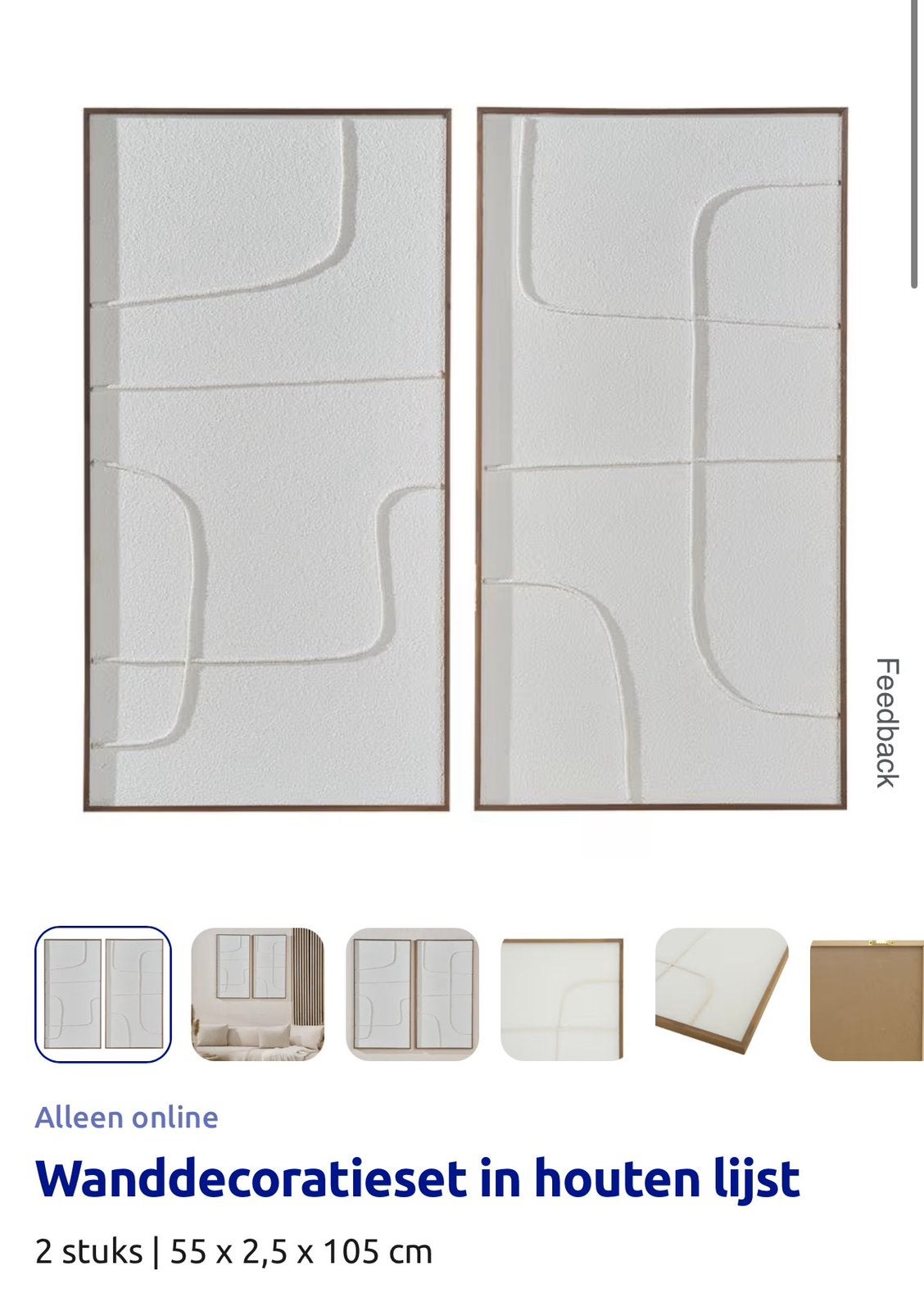 Wanddecoratieset in houten frame van de action NIEUW, Ophalen, Zo goed als nieuw