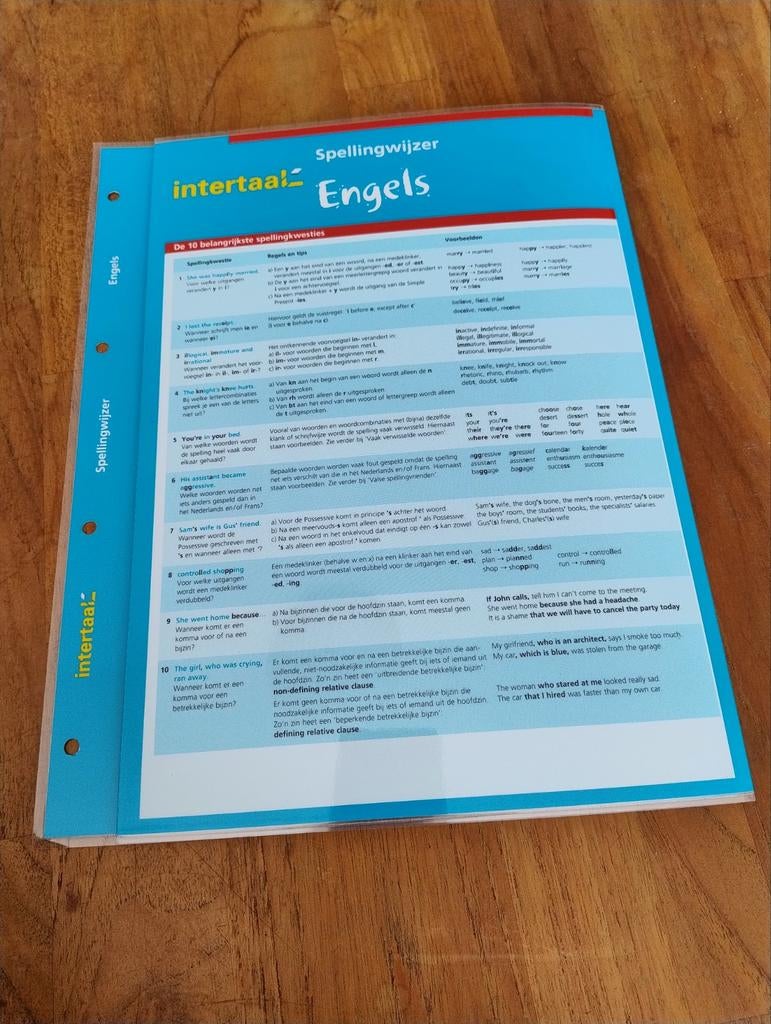 Intertaal Spellingwijzer & Grammaticawijzer Engels, Boeken, Ophalen of Verzenden, Zo goed als nieuw, Intertaal, Non-fictie