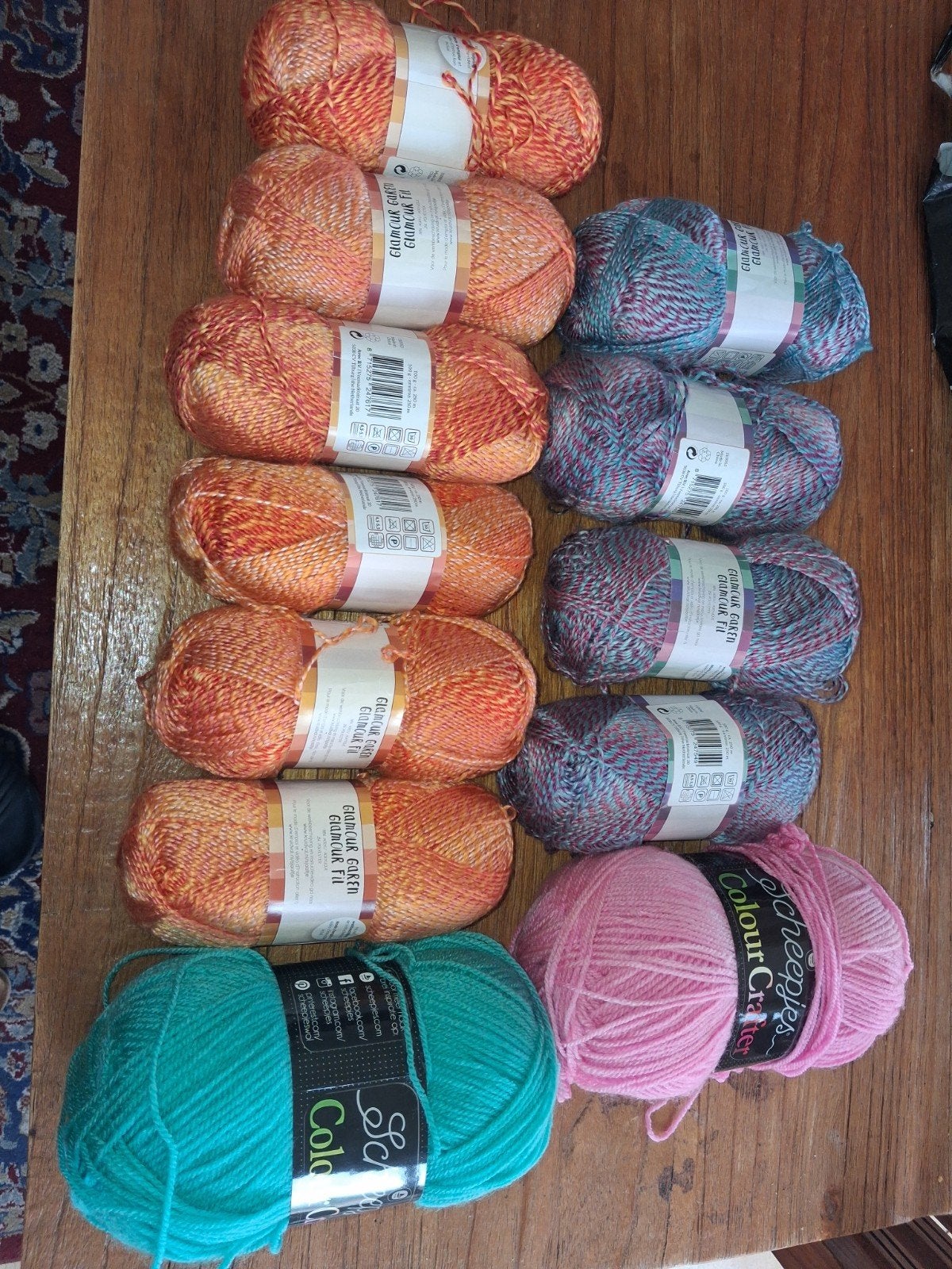 Garenpakket: 10 bollen Glamour en 2 bollen Scheepjes wol, Hobby en Vrije tijd, Breien en Haken, Ophalen of Verzenden, Nieuw, Breien of Haken